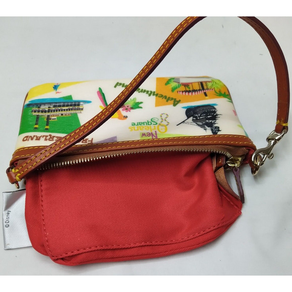 Dooney and Bourke Retro Disneyland 50th Anniversary Multicolor Wristlet - Wallet - Picture 13 of 14